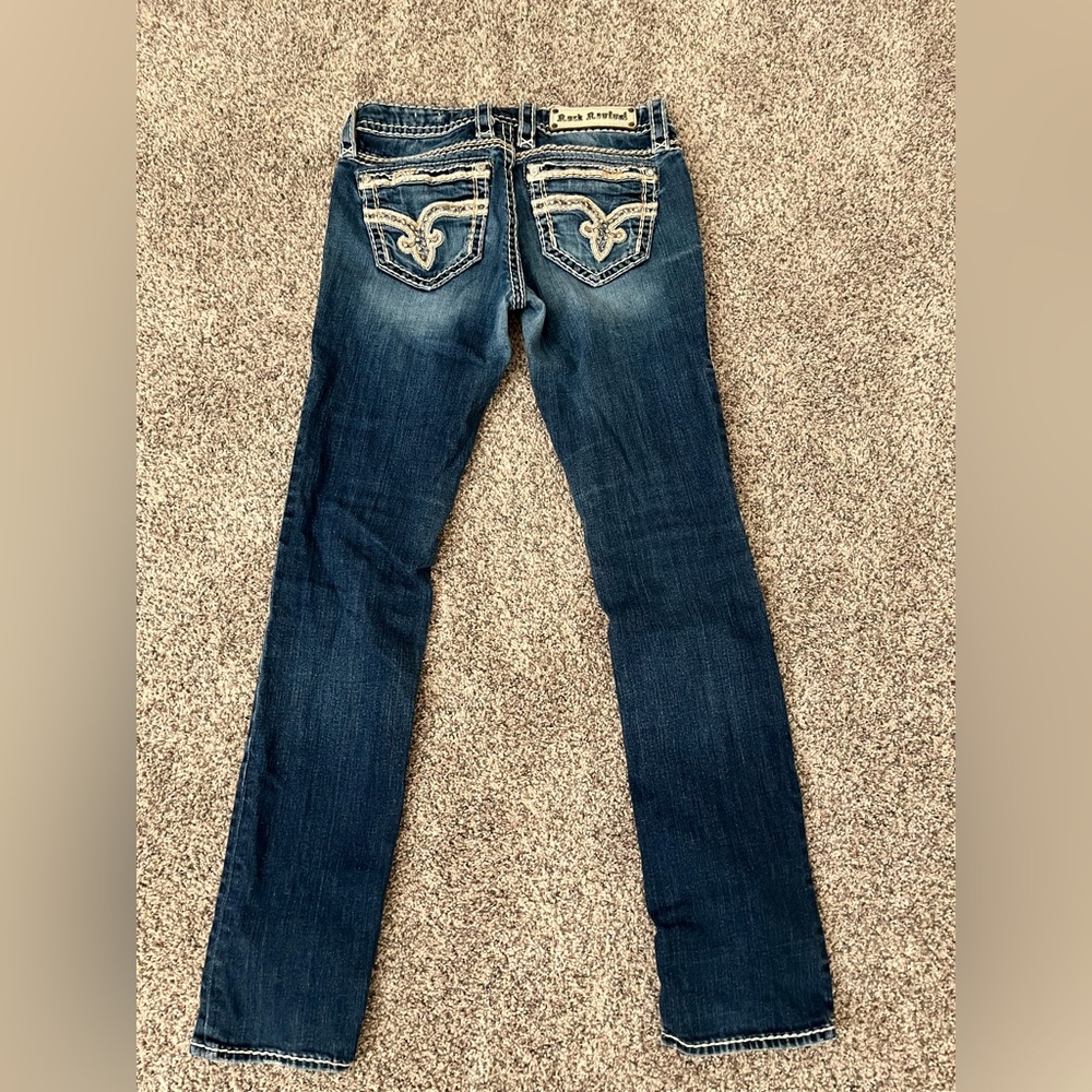 Rock Revival Medium Blue Straight Leg Jeans